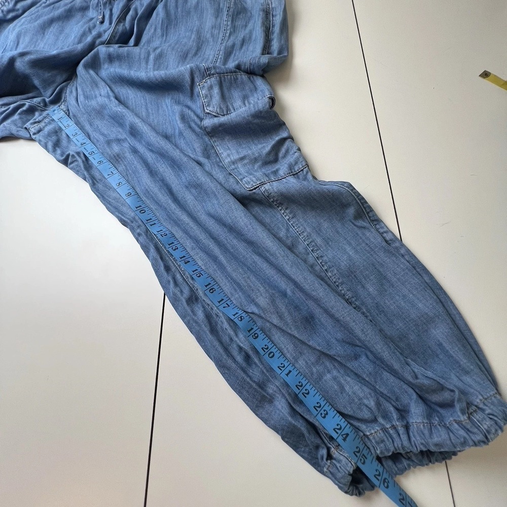 Lane Bryant Plus 22 High Rise Pull On Cargo Crop Jean Jogger - Picture 7 of 16